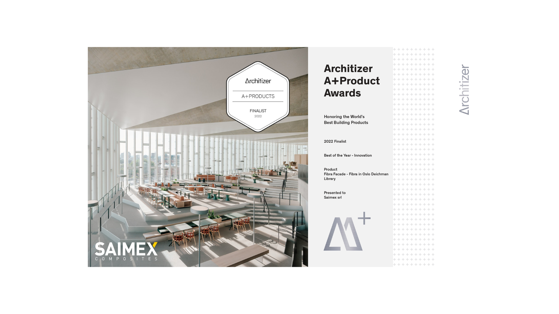 Saimex Srl - winner finalist award Architizer